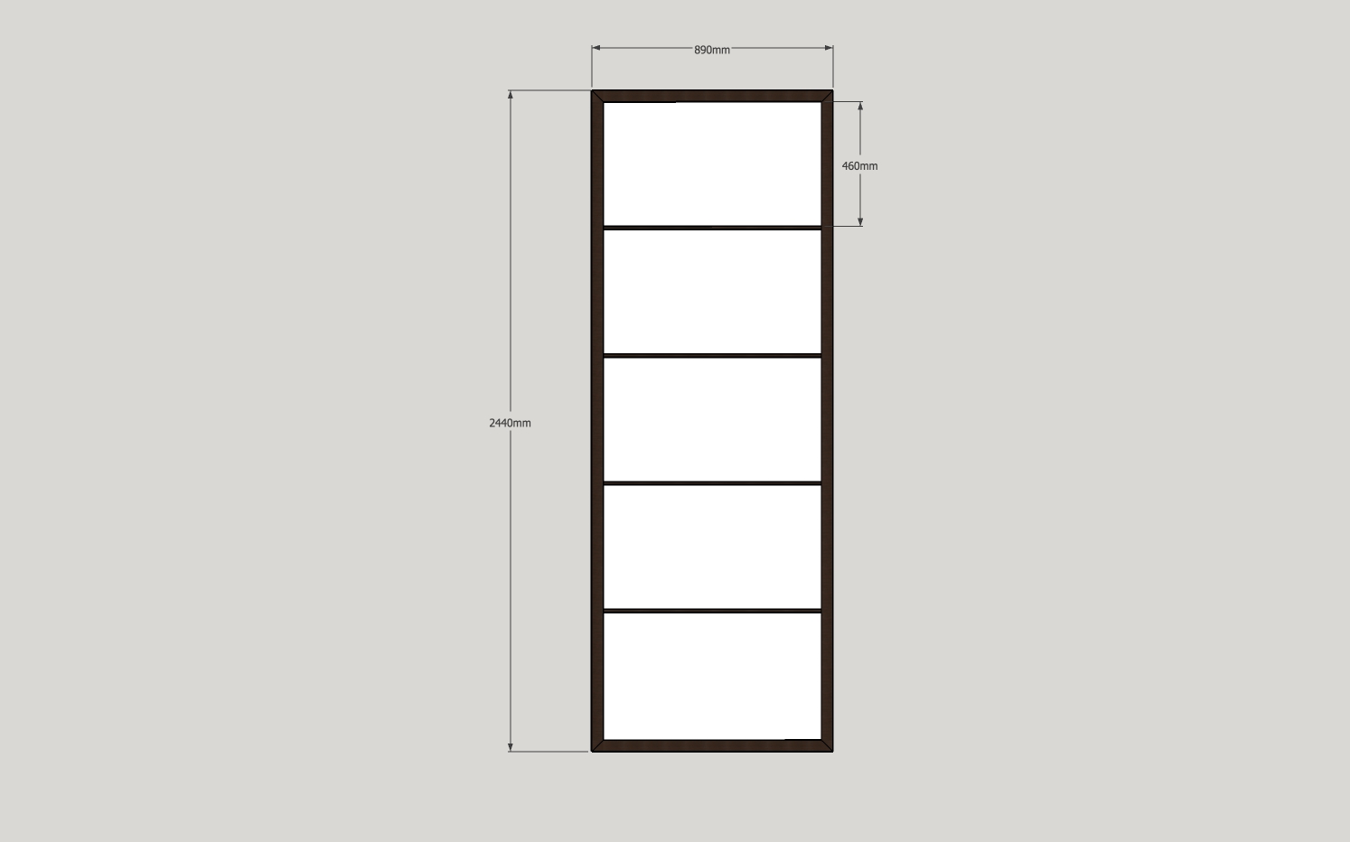 Lagershoji Angebot matt schwarz  244cm H x 89cm B