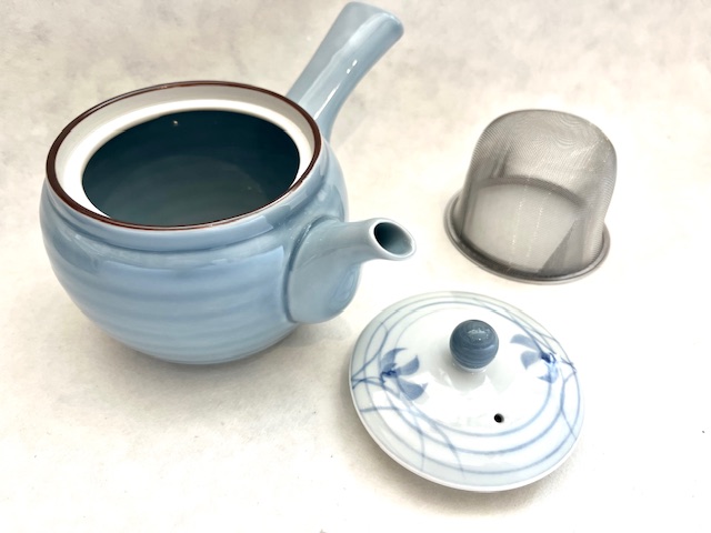 Teeset Orchidee blaugrau