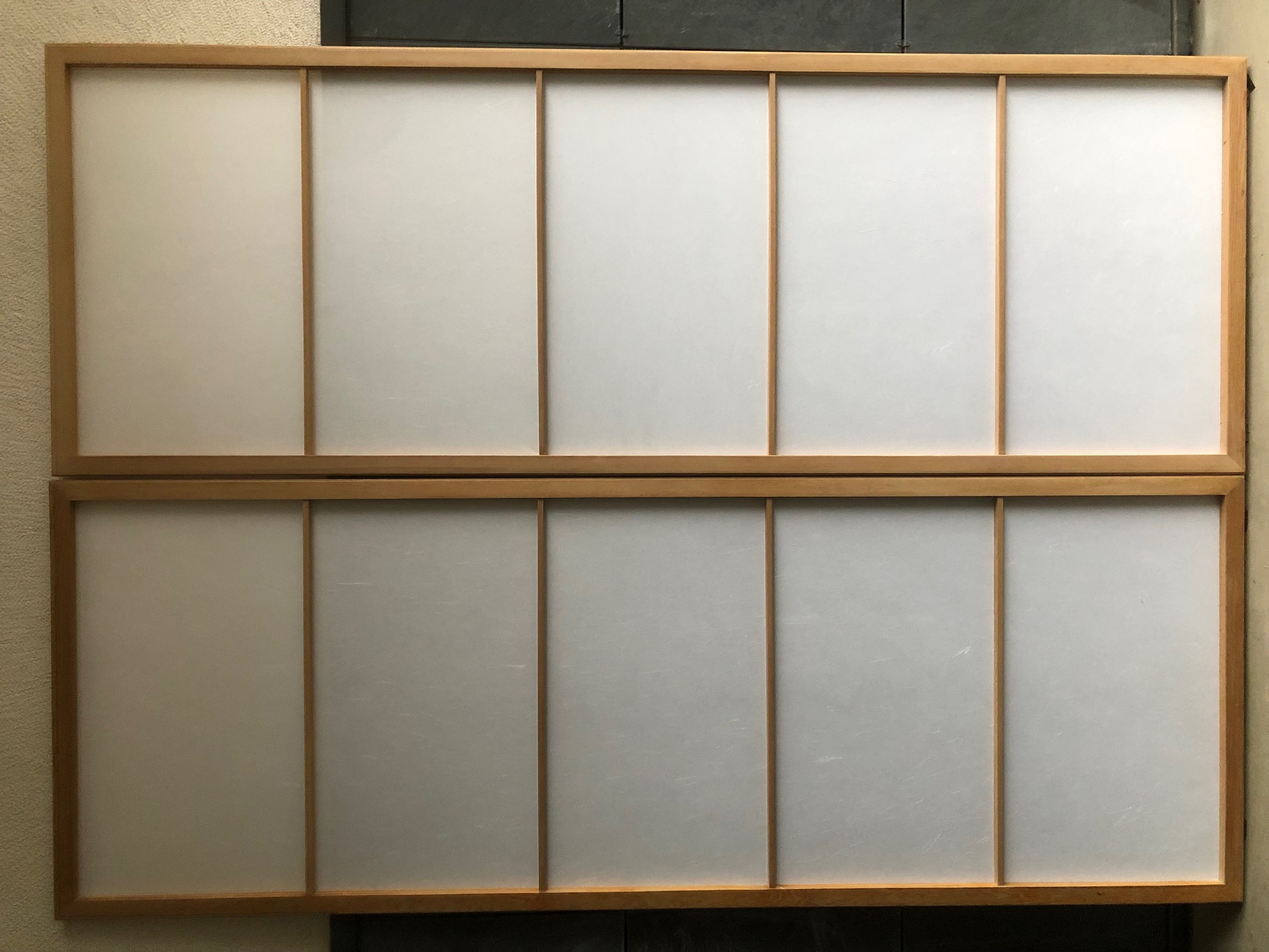 Lagershoji Angebot  2 Stück Natur gebraucht 243,5cm H x 86/89 cm B