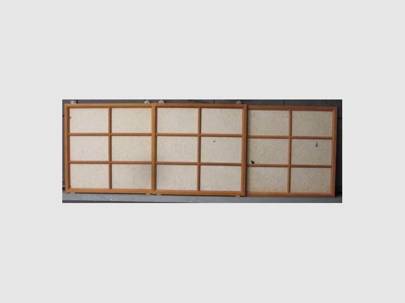 Shoji Exclusiv Natur 3 Stück Einbaumaß 87,5 cm H x 236,5 cm B