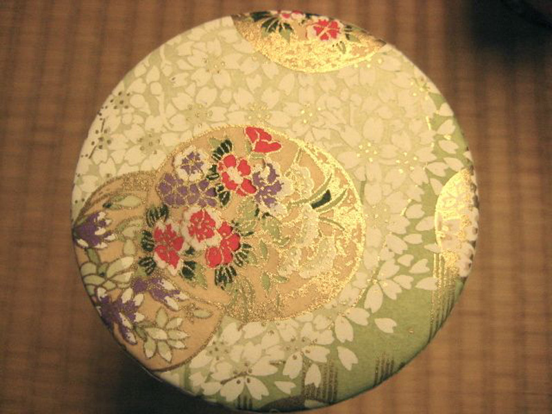 Teedose Washi hellgrün