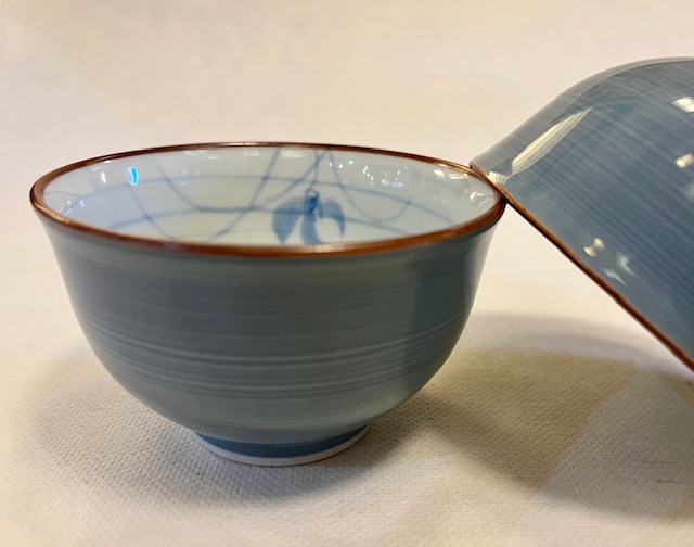 Teeset Orchidee blaugrau