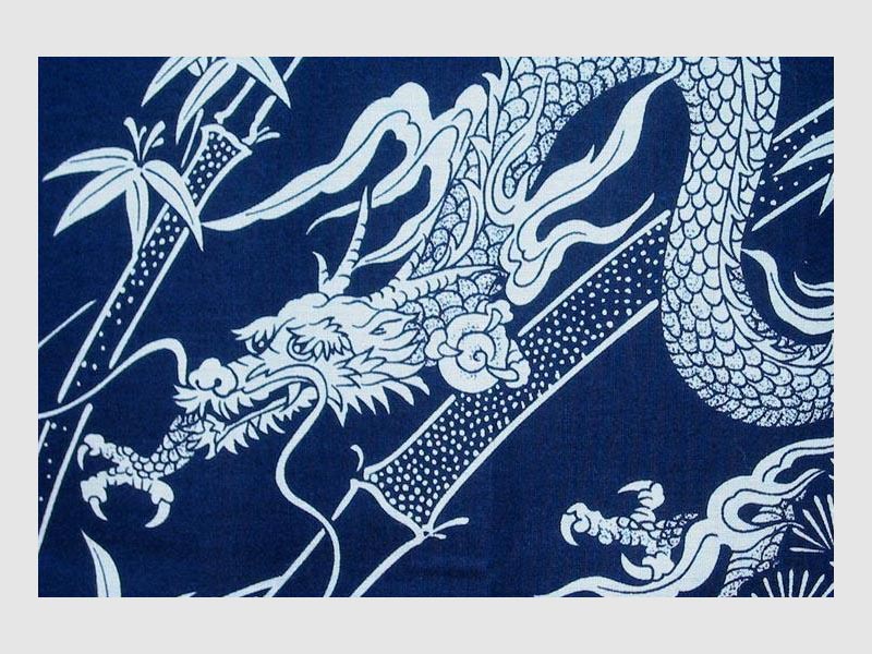 Kimono Dragon blau