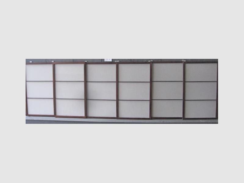 Shoji Classic 6 Stück Dunkelbraun 127 cm H x 346 cm B Einbaumaß