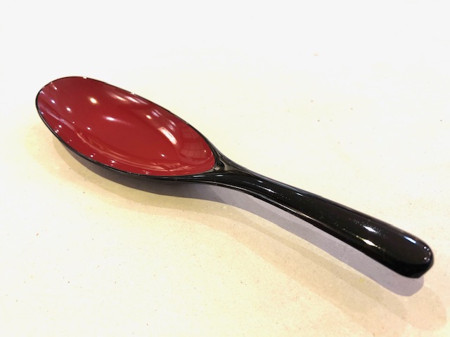 Lacklöffel Kayu schwarz-rot, 16cm