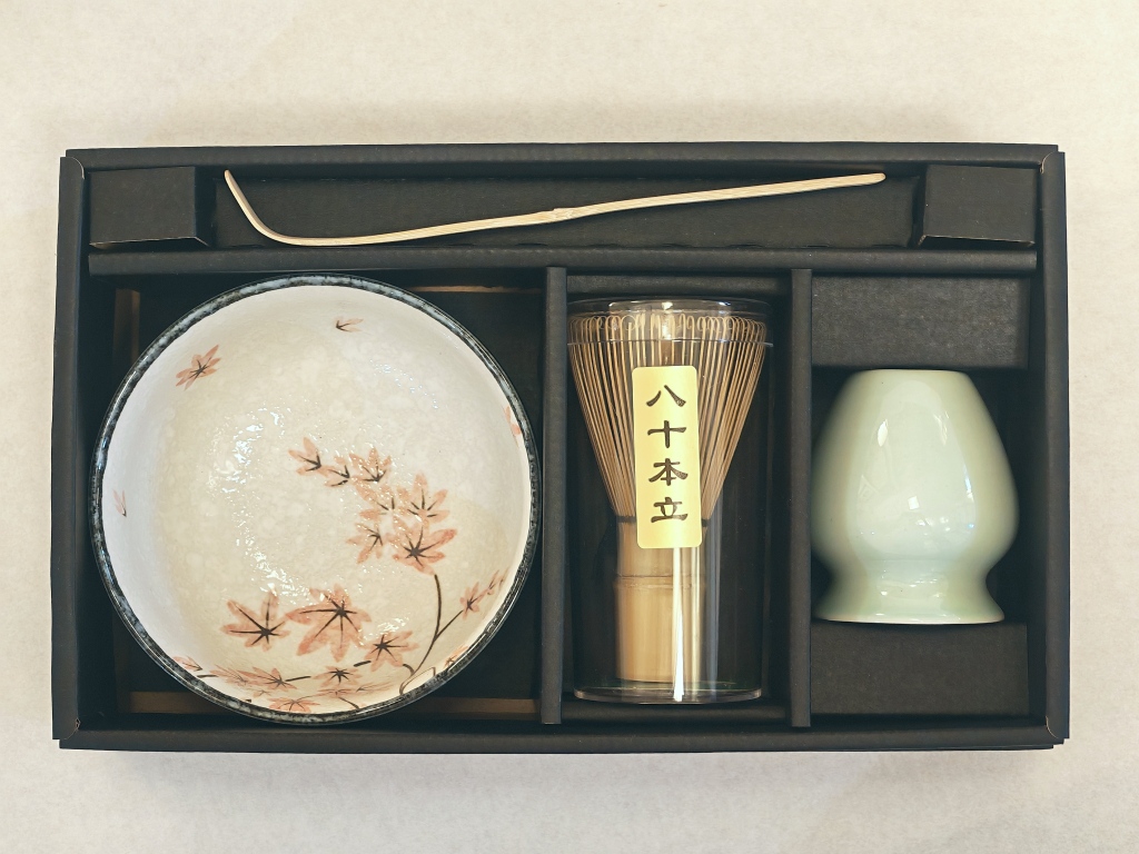 Matcha Set Ahornblatt 4-teilig