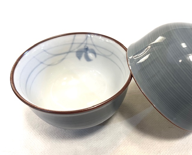Teeset Orchidee blaugrau