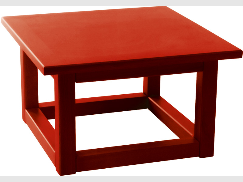 Tisch dunkelrot 40 cm x 40 cm x 30 cm