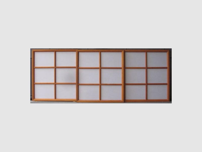 Shoji Exclusiv Natur 3 Stück, Einbaumaß 88 cm H x 210 cm B